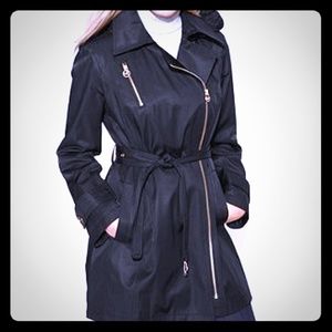 Michael Kors raincoat, Asymmetrical Hooded